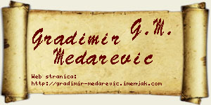 Gradimir Medarević vizit kartica